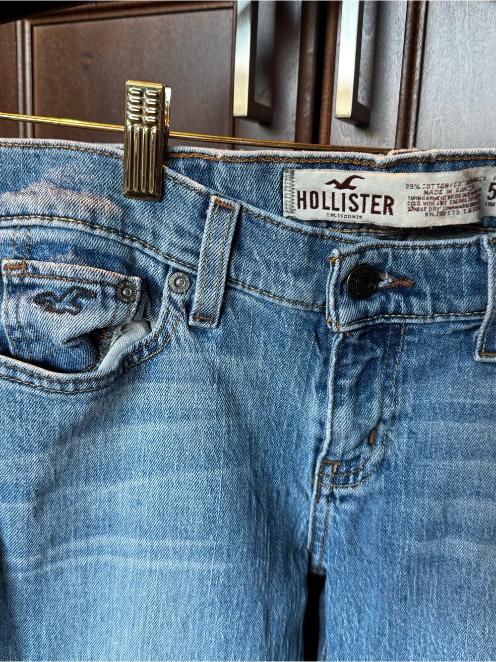 Vintage Y2K Hollister Cali Flare Jeans Women’s 5L Medium Wash Denim - Picture 12 of 12